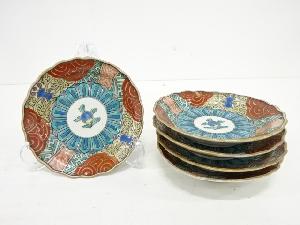 古伊万里　錦　花唐草　五寸皿　5客揃